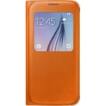 Samsung S-view Cover I Polyuretan För Galaxy S6 - Orange
