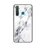 NO LOGO Shockproof Phone Case for Oppo Realme 5 Pro Case Marble Tempered Glass Anti-fall All-inclusive TPU Protective Back Cover Anti-Scratch (Color : 2)