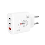 Skross USB Multiport GaN laddare 65W - 2xUSB-C/1xUSB-A