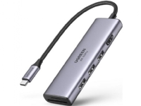 Ugreen Station/Replicator 5in1 Adapter UGREEN CM511 USB-C Hub to 3 USB3.0 + HDMI + TF/SD Ports (Gray)
