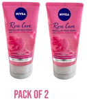 Pack of 2 Nivea Rose Care Micellar Face Wash 150ml With ORGANIC ROSE WATER