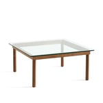 HAY - Kofi Water-Based Lacquered Walnut Frame W. Clear Glass Tabletop 80X80 - Soffbord - Martin Solem
