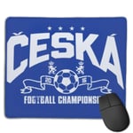 Euro 2016 Football Czech Republic Ceska Republika Stars Blue Customized Designs Non-Slip Rubber Base Gaming Mouse Pads for Mac,22cm×18cm， Pc, Computers. Ideal for Working Or Game