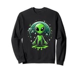 Green Alien For Kids Boys Men Women Sweatshirt