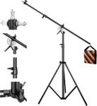 MONDODIGITALE-13.2Ft/400Cm Trépied De Lampe,Trépied De Studio Avec Bras Boom 6.2Ft/190Cm Et Sac De Sable,Alliage D'Aluminium Lampe Trepied Rotatif Pour Softbox,Réflecteurs,Photographie