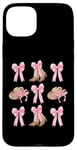 Cowgirl Coquette Rose Bow Esthétique Cowgirl Bottes Et Chapeaux Coque pour iPhone 15 Plus