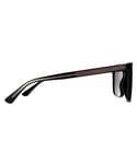 Gucci Rectangle Mens Black Grey Polarized Sunglasses - One Size