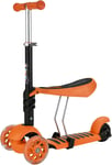 All Road Trikes ASC 2In1 Scooter / Push along with Seat - Orange - Sprung Tilt S