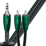 Audioquest AUDIOQUEST Yosemite 1M 3.5mm to 2 RCA. Solid perfect-surface copper plus. FEP air-tubes. Carbon-based noise-dissipation. Cold welded direct silver plated pure red copper. Jacket - green-black braid