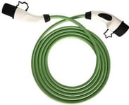 Laddkabel Mode 3, Typ 2 - Typ 2-Kontakt 230V 1-Fas 32A, 5 Meter, Ip54 , Godkännande: Tüv / Ce, 3X6,0 Mm²+ 2X0,5 Mm² Rak Kabel.