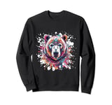 Polar Bear Head | Animal Portrait Popart Colorful Sweatshirt