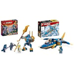 LEGO NINJAGO Jay’s Lightning Jet EVO, Upgradable Toy Plane, Ninja Airplane Building Set & NINJAGO Jay’s Mech Battle Pack, Action Figure Toy for 6 Plus Year Old Boys, Girls & Kids