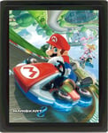 Mario Kart 8 10x8 Framed 3D Poster, Multi-Colour