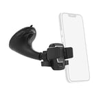 Hama Support Téléphone Voiture Easy Snap (pour Smartphones d’Une Largeur de 5,5 à 8,5 cm, Support à Ventouse, pivotable 360°) Noir