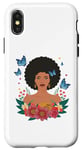 iPhone X/XS Woman With Butterflies & Flowers Juneteenth Black History Case
