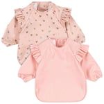 Konges Sløjd 2-pack Bib Med Ärmar Och Volanger Cherry Sparkle | Rosa | 18-36 months