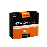 Intenso DVD+RW 4.7GB 120min 4x Speed Blank Disks with Slim Cases