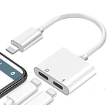 Tec-Digi Headphone Jack Adapter for iPhone Adapter Splitter Charger and Headphones for iPhone Earphone dongle Compatible with iPhone 11/XR/XS/X/7/8 Audio & Charger & Call & sync Cable Support