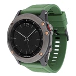 Garmin Fenix 5 22mm silicone watch band - Army Green Grön