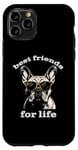 Coque pour iPhone 11 Pro Design Canin Cool Bouledogue Français Copains pour la Vie