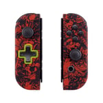 eXtremeRate Demons and Monsters Soft Touch Joy con Handheld Controller Housing (D-Pad Version) with Full Set Buttons, DIY Replacement Shell Case for Nintendo Switch Joycon & Switch OLED Joy con