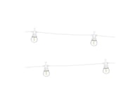 Ljusslinga Med Led-Lampor, Vit Retro