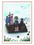 Poster Raft Fishing 50X70 Home Kids Decor Posters & Frames Posters Multi/patterned That's Mine