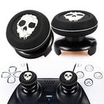 Playrealm FPS Thumbstick Extender & Printing Rubber Silicone Grip Cover 2 Sets for PS5 Dualsenese & PS4 Controller (Ghost)