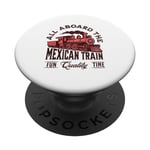 Dominos de train mexicains tous à bord du train mexicain Fun Time PopSockets PopGrip Interchangeable