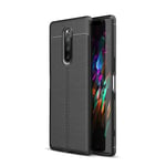 Sony Xperia 1 Leather Texture Case Black