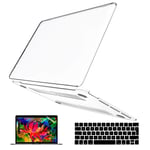 BELK Compatible with MacBook Pro 13 inch Case M1 2021 2020 2019 2018 2017 Release,Hard Shell Cover + Keyboard Cover + Screen Protector, Mac Book Pro 13 Case, Clear