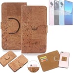 360° wallet case cork cover for Xiaomi 13 Lite case bag