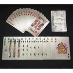 $100 Silver Plast PVC Poker Vattentäta Spelkort Kortlek