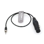 SZRMCC Locking 3.5mm TRS Plug to XLR 3 Pin Female Microphone Cable for Sony UWP-D Series Wireless Transmitter