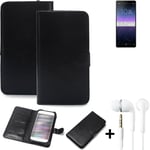 Protective cover for Sony Xperia 10 II Wallet Case + headphones protection flipc