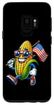 Coque pour Galaxy S9 Maïs 4 juillet Drapeau USA Patriotique Amérique Maman Papa Enfants