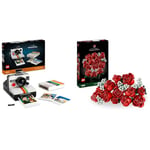 LEGO Ideas Appareil Photo Polaroid OneStep SX-70, Maquette à Construire & Icons Botanical Collection Le Bouquet de Roses, Fleurs Artificielles pour Décorer la Chambre, pour Adultes