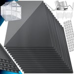 KESSER® 14 Plaques alvéolaires en Polycarbonate 4 mm | Panneau alvéolaire Double de 14,7 m², 150 x 70 cm | Panneau alvéolaire | Panneau pour Serre | Antichoc et résistant aux UV