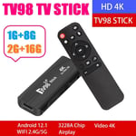 TV98 TV STICK Android12.1 2.4G 5G WiFi Android Smart TV BOX 4K 60Fps Set8557