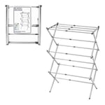 BLACK+DECKER BXAR61189E Extendable Compact Clothes Airer, Aqua, 7.5M Drying Space