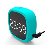 Home use Digital Travel Alarm Clock Compact Battery USB charging Dual Alarm Clock with Snooze,Simple Basic Operation for Home Office Travel,Pink