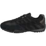 Geox Men's Uomo Snake K Sneaker, Black Anthracite, 10 UK