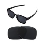 NEW POLARIZED BLACK REPLACEMENT LENS FOR OAKLEY LATCH ALPHA SUNGLASSES