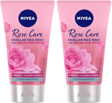 2x Nivea Rose Care Micellar FACE WASH with Organic Rose Water 150ml