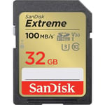 SanDisk 32 Go Extreme Carte SDHC+ RescuePRO Deluxe, jusqu'à 100 Mo/s, UHS-I, Classe 10, U3, V30