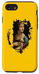 Coque pour iPhone SE (2020) / 7 / 8 dame avec un hermine grunge