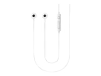 Samsung EO-HS130 - Micro-casque - intra-auriculaire - filaire - blanc - pour Galaxy Core Prime VE, Note 10, Note 8.0, S5, Tab 2, Tab 8.9, Tab WiFi, Xcover, Y Duos