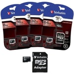 16GB Class 10 Micro SDHC-minneskort med gratis SD-adapter