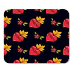 Mousepad Computer Notepad Office Red Mexican Sacred Heart Old School Love Mexico Pattern Home School Game Player Computer Worker Inch