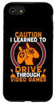 Coque pour iPhone SE (2020) / 7 / 8 Attention : j'ai appris à conduire grâce aux jeux vidéo